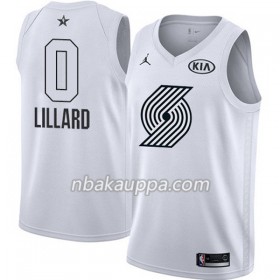 Portland Trail Blazers Damian Lillard 0 2018 Kaikki tähti Jordan Brand Valkoinen Pelipaidat Swingman - Miesten